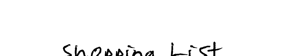 Shopping List Font Download Free